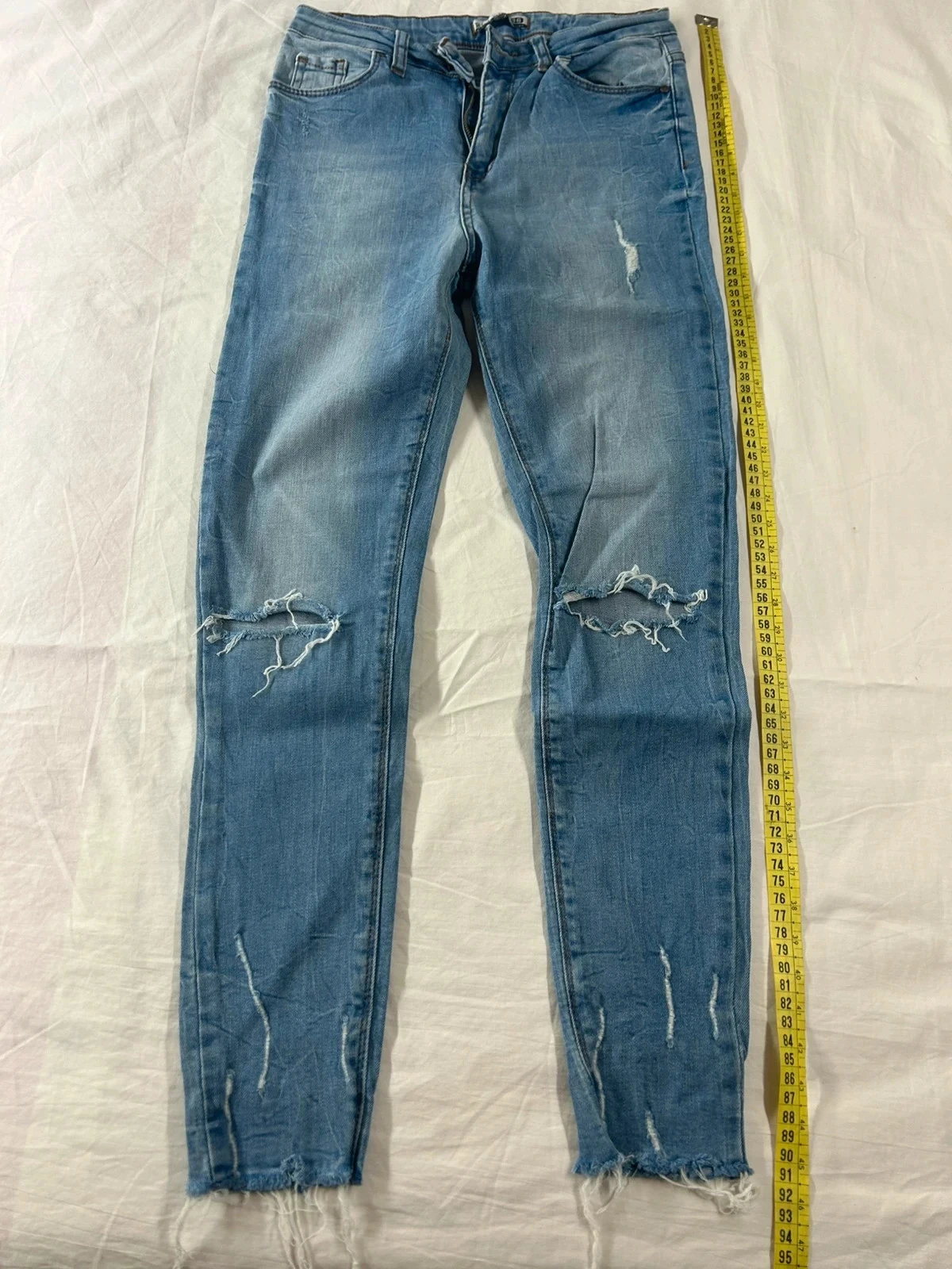 Ripped skinny blue jeans Rich star – photo 2